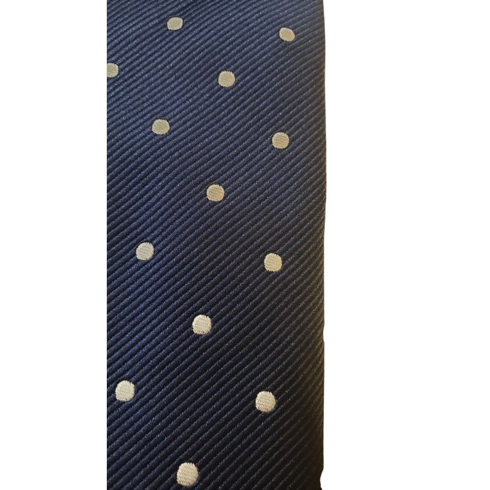 Pierre Cardin Neck‎ Tie Mens Navy White Polka Dots Slim Business Suit Church - Picture 2 of 12